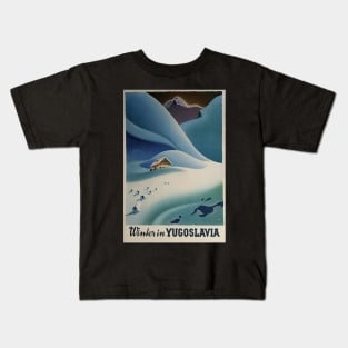 Winter in Yugoslavia, Ski Poster Kids T-Shirt